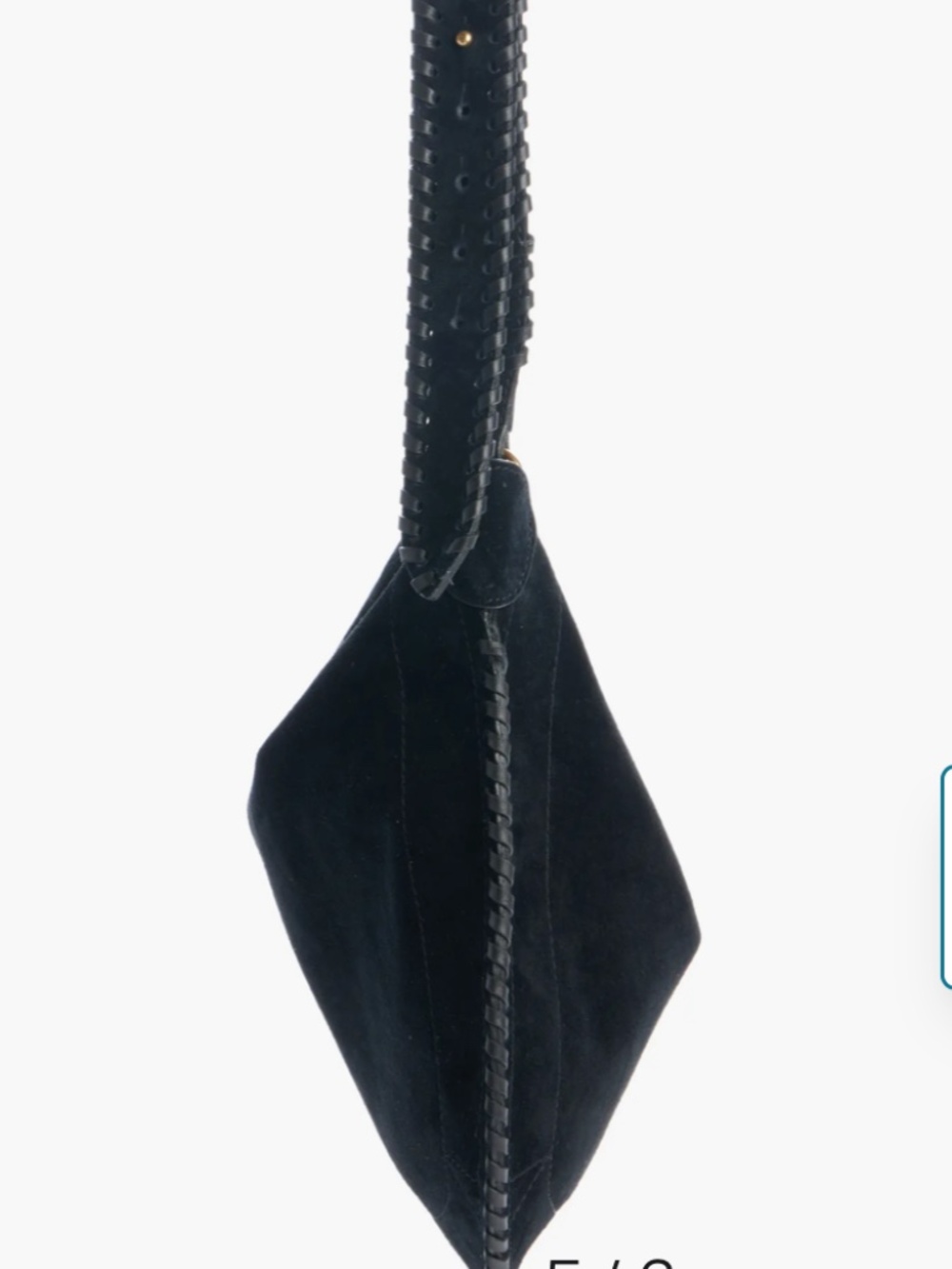NWT Isabel Marant Oskan Black Suede Soft Bag Adjustable Crossbody Shoulder Bag - Picture 4 of 5